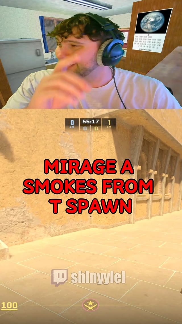 EASY mirage A smokes from t spawn #cs2 #cs2tips #cs2nades